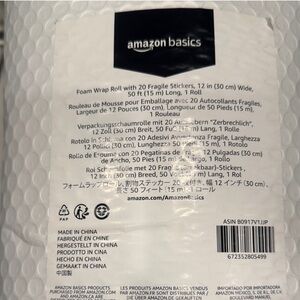 Amazon Basics Foam Wrap Roll